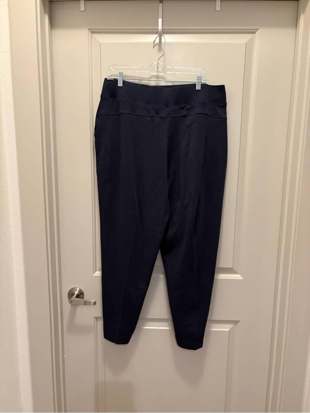 Pact Navy Organic cotton Pull-On Pants NWOT Size XL Slit at ankle - Picture 3 of 5